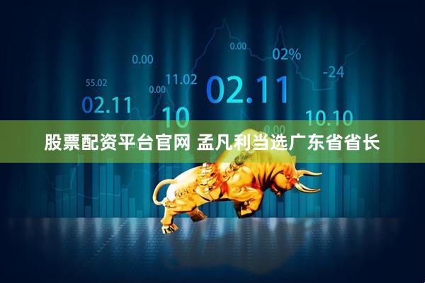 股票配资平台官网 孟凡利当选广东省省长